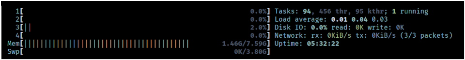 htop topbar