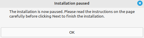 Installation paused