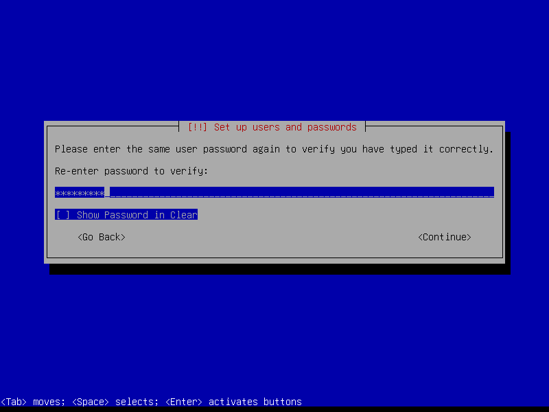 Verify password