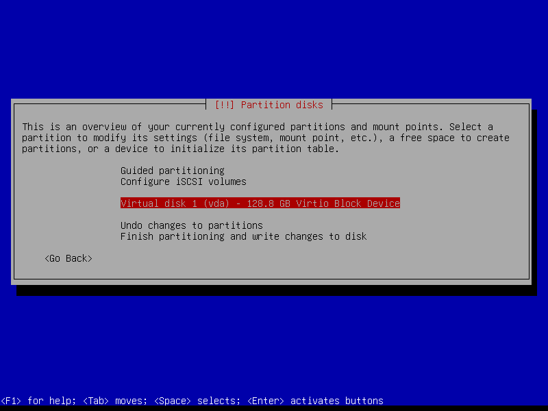 Select disk