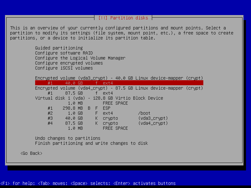 Encrypted volume root