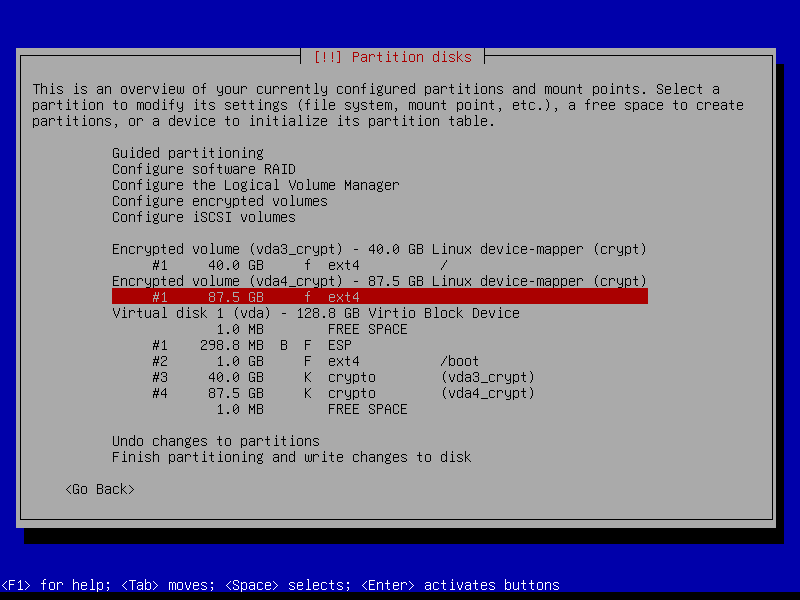 Encrypted home volume